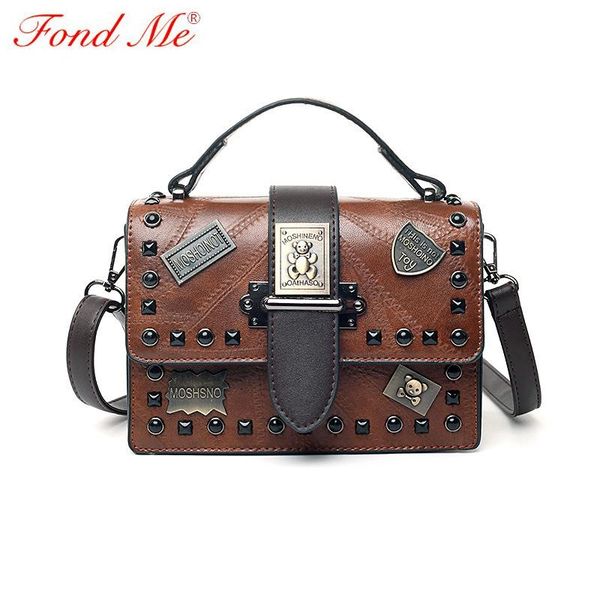 

новый ретро rivet одно плечо crossbody сумки
