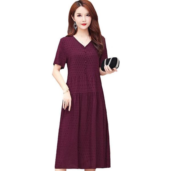

new summer dress 2020 v-neck vintage women black dress elegant summer clothes for women casual plus size dress high quality, Black;gray