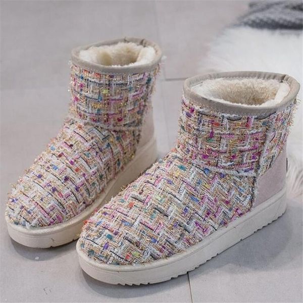 

snow boots women short tube plus velvet 2020 new warm waterproof fashion women's shoes casual comfortable women's boots platform, Black