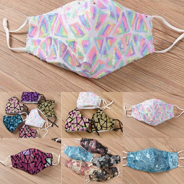 

u5sofu sequined masks bling nightclub party anti-dust outdoor adjustable mouth reuse face mask for women 3 n