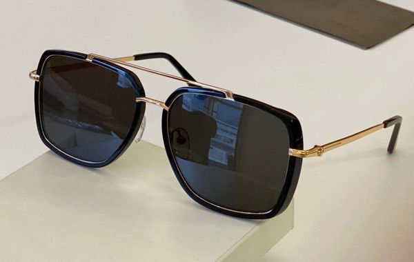 

black gold/black square sunglasses 0750 glasses men fashion sunglasses uv400 protecton des lunettes de soleil with box, White;black