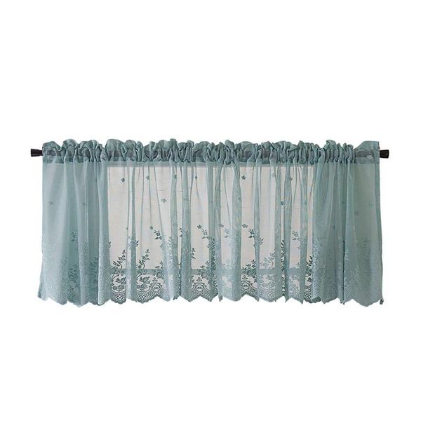 

semi-transparent curtains for kitchen windows, transparent cafe curtains with lace in the bedroom, pocket cafe (51 x 16