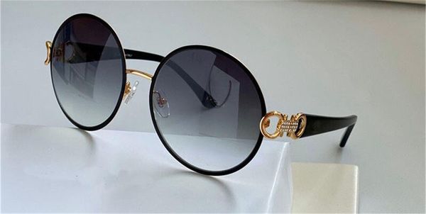 

new fashion design female sunglasses 180 round simple frame temples with small diamonds popular sales style uv400 protective, White;black