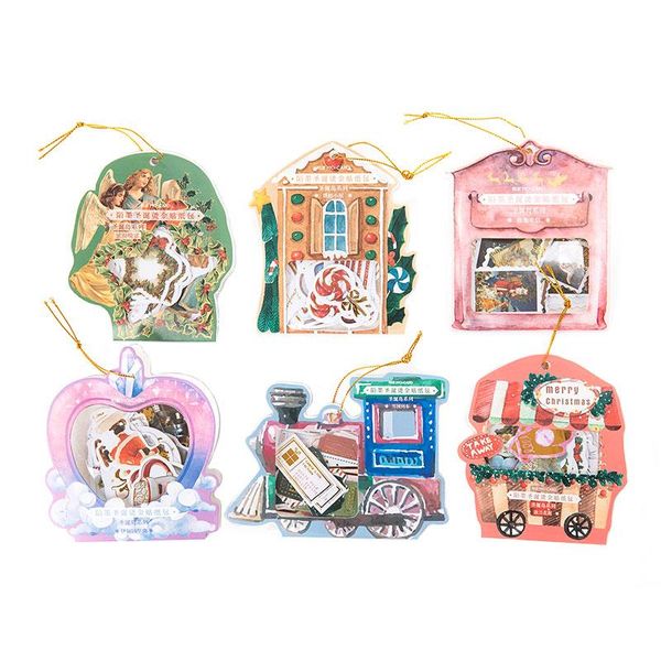

vintage christmas stamp series journal decorative gold stickers scrapbooking stick label diary stationery album stickers bbynbf lipper
