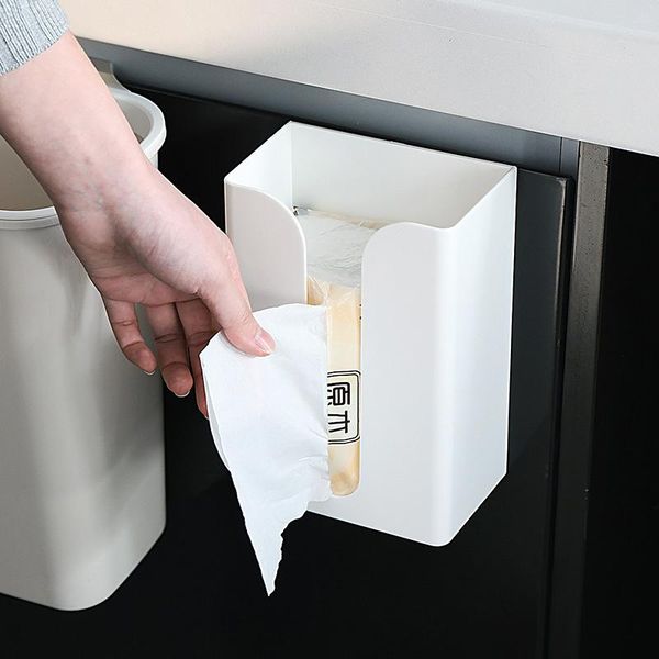 

1pc kitchen self-adhesive paper tray wall-mounted tray tissue box household office pumping storage toilet paper holder xb 084