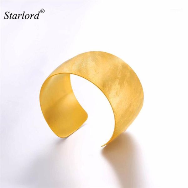 

big solid stainless steel gold/black color boho statement bangle wide bracelet for women gh27351