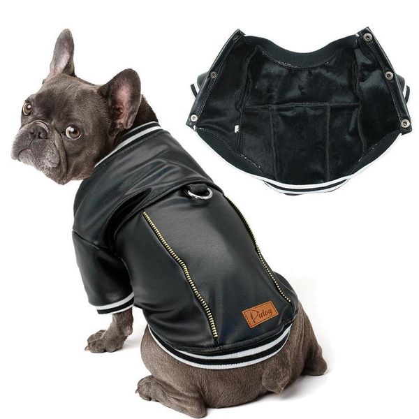 

french bulldog dog clothes pug pet clothes winter leather dog coat jacket for medium large dogs bulldog clothing ropa bbywys