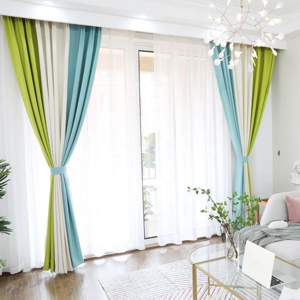 

semi blackout curtain custom size tricolor1