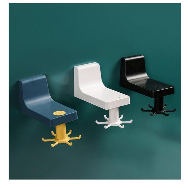 

6pcs set kitchen rotary hook wall mounted perforated spatula rack spoon shovel hanger kitchenware storage rack shelves h bbyvmy