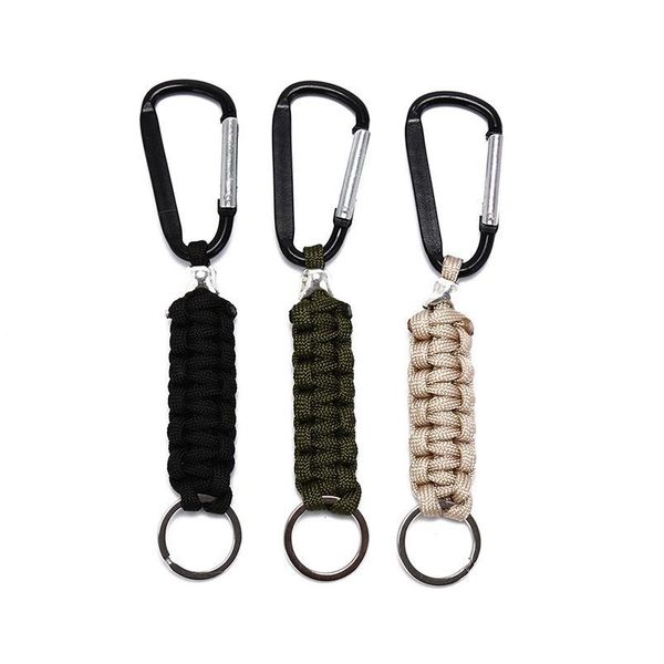 

outdoor safety survival gear tactical military strand cord parachute rope keyring carabiner kits lanyard qylgcp