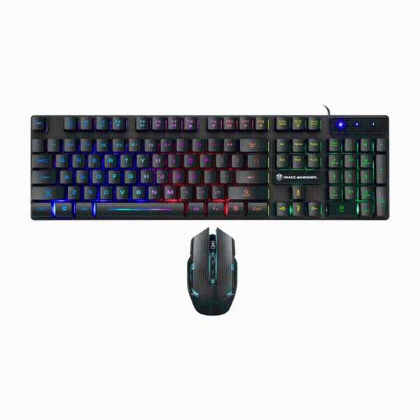 

gaming keyboard mouse gamer rainbow backlight usb wired ergonomic keyboard mechanical feeling for home office pc computer