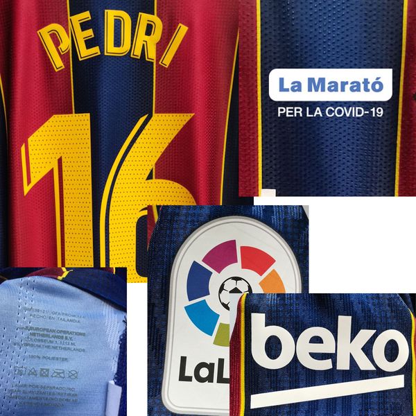 

2020 la marato match worn player issue messi pedri griezmann soccer patch badge