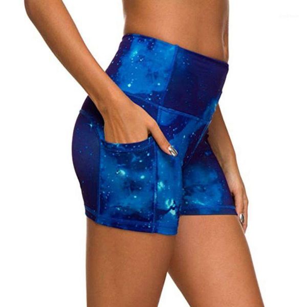 

qinchaoqin yoga outfits tie-dye high waist fitness leggings shorts camouflage printed breathable stretch shorts1, White;red