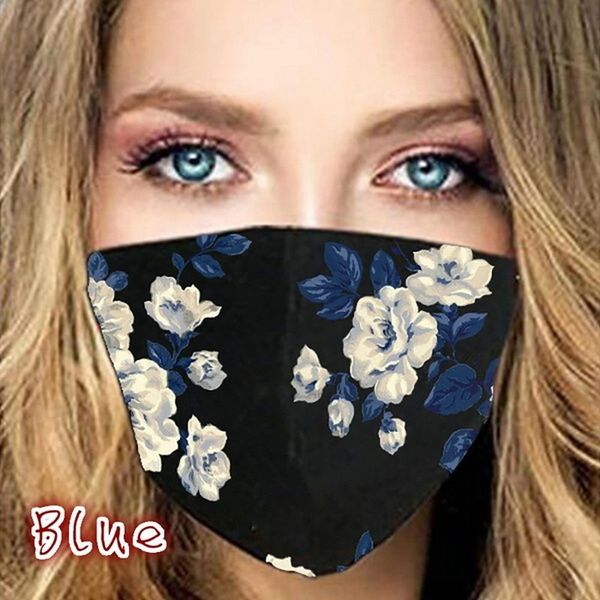 

face fashion women silk mask for designer print ear proof mouth cover sunscreen anti-dust breathable masks washable reusable
