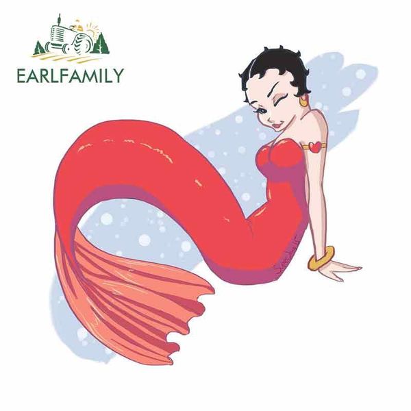 

расколо 13 см х 12,7см для betty boop mermaid водонепроницаемый наклейки diy автомобильные наклейки водонепроницаемый солнцезащитный крем 3d