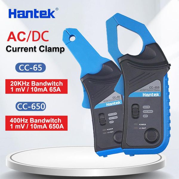 

hantek ac/dc current clamp meter cc65 cc650 for oscilloscope 400hz bandwidth 1mv/10ma 650a cc-650 with bnc/banana type connector
