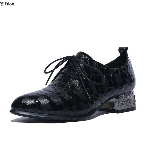 

olomm new fashion women leather pumps square heels pumps pointed toe ladies elegant black party shoes women us size 4