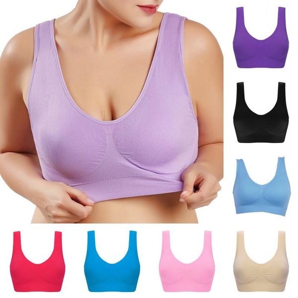 

s-6xl bra with pads seamless push up bra plus size underwear wireless comfortable active, Red;black