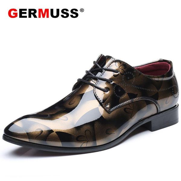 

new autumn patent leather oxfords shoes for men dress shoes men's official business formal pointed toe wedding plus size50, Black