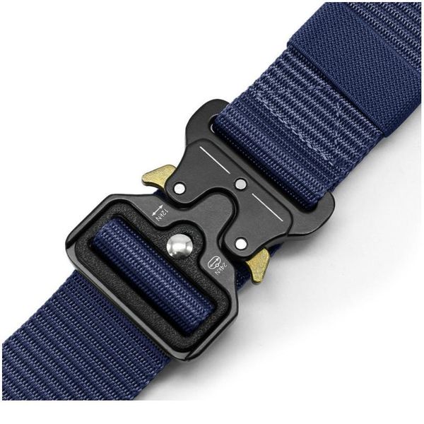 

3.8cm male tactical military outdoor tactical belt men's military nylon belts army ceinture waist belt men wom jllqph, Black;brown