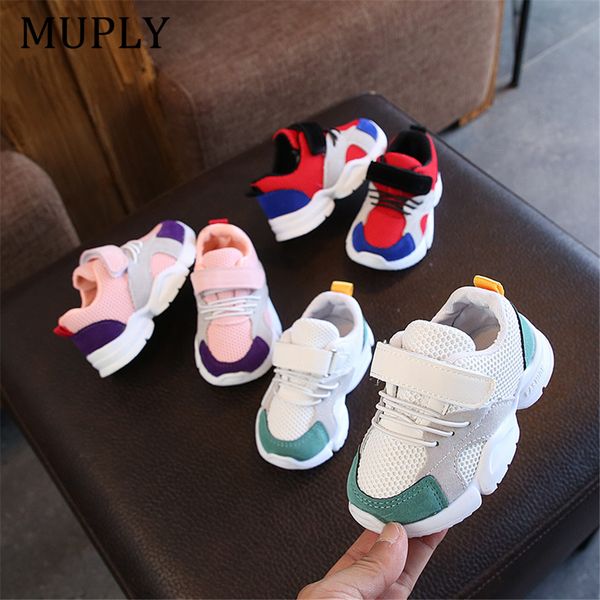 

children shoes new spring boys sneakers mesh breathable girls sport shoes patchwork tennis outdoor shoes fashion kids sneaker lj200907, Black