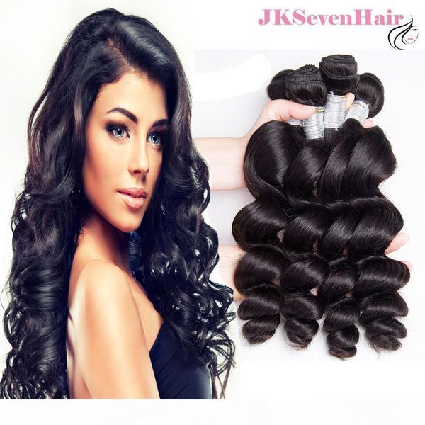 

10a grade brazilian virgin hair extensions natural black color 4pcs lot loose wave peruvian indian hair bundles malaysian remy hair weaves