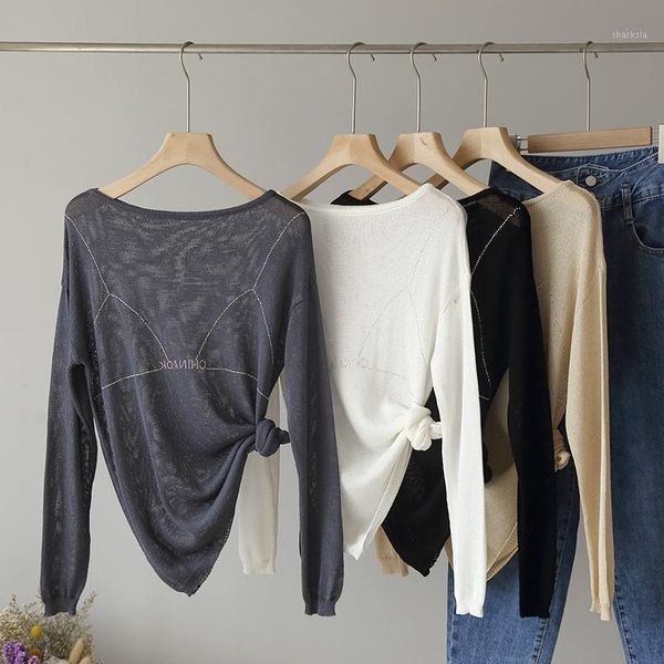 

2020 basic o-neck solid autumn casual drilling sweater pullover women female knitted sweater loose long sleeve sweaters1, White;black