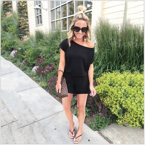 

qm5lo брюки pants4-цвет 2019 моды лета короткого рукава карман женского комбинезон лето новые брюки новый случайный 2019 вскользь pants4-кол, Gray