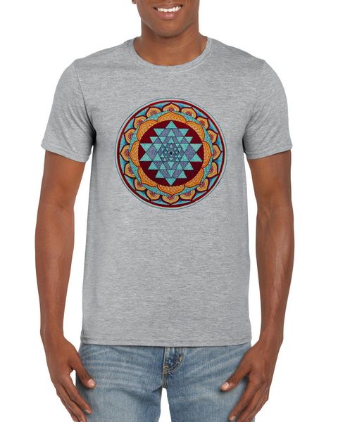 

смешная одежда casual с коротким рукавом tshirts шри янтра mandala yogi футболка футболка спортивная с капюшоном толстовка толстовка