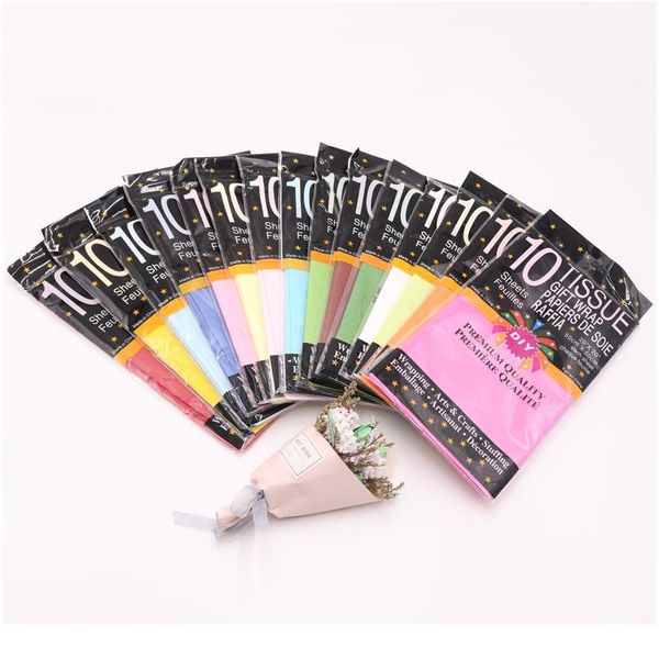 

10pcs/bag 49x49cm tissue paper flower wrapping paper gift packaging craft paper roll wine shirt shoes clothing wrapping bbydxq