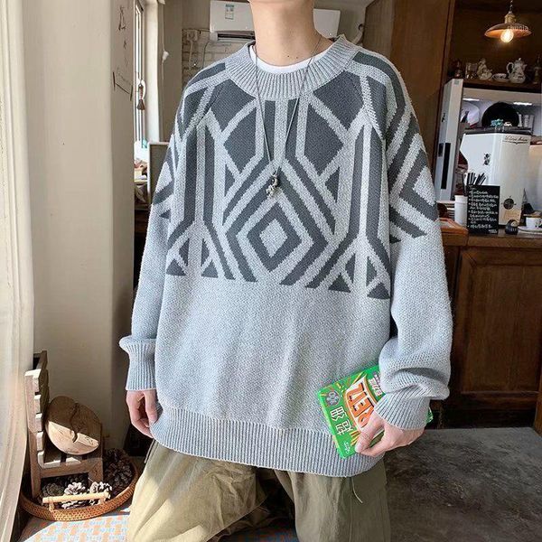 

2020 autumn and winter new youth fashion loose personality printed sweater fashion casual all-match round neck pullover1, White;black