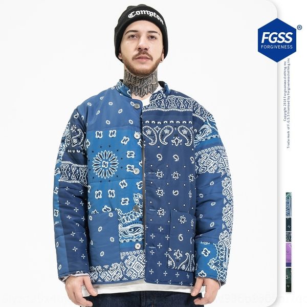 

405x mens windproof padded big size plaid windbreakers cotton parka winter jacket stand 2020 collar down jackets man thickening down jackets, Black