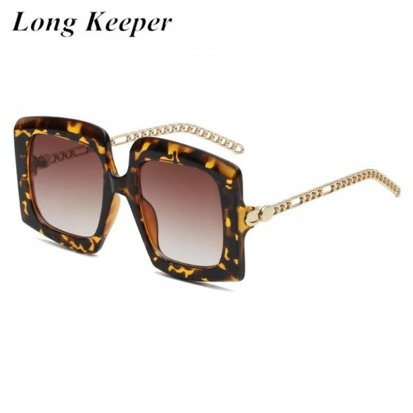 

new square sunglasses women luxury fashion oversized sun glasses men shades retro gradient eyewear oculos feminino, White;black