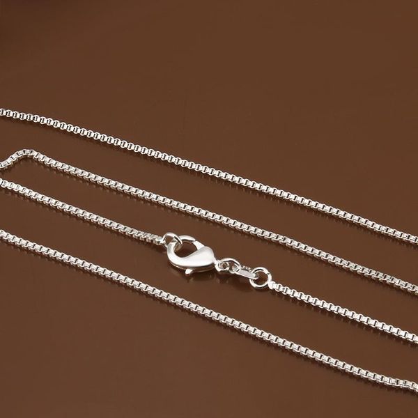 

charms wedding party 1mm box style chain silver color cute women men necklace jewelry silver fashion cute necklace c007 h bbyfkv