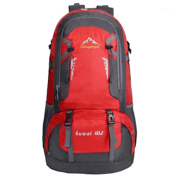 

60l waterproof outdoor backpack sports bag for hiking travel mountaineering rock climbing trekking camping1