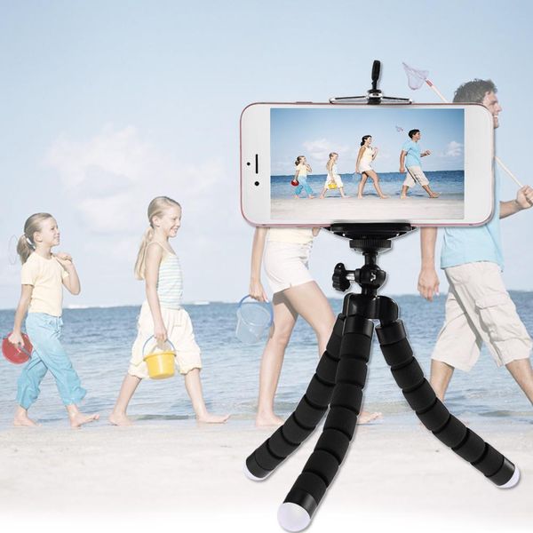 

universal mini flexible sponge tripod stand portable phone camera holder bracket flexible deskphone holder wmtpjr yyysports