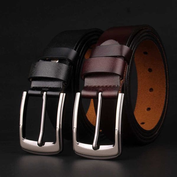 2022 Topselling Quality Quality Masculino Grande Cinto Clássico Luxo Alongado 105-165cm Fat Guy Homens Casual Pin Buckle Cinto de couro