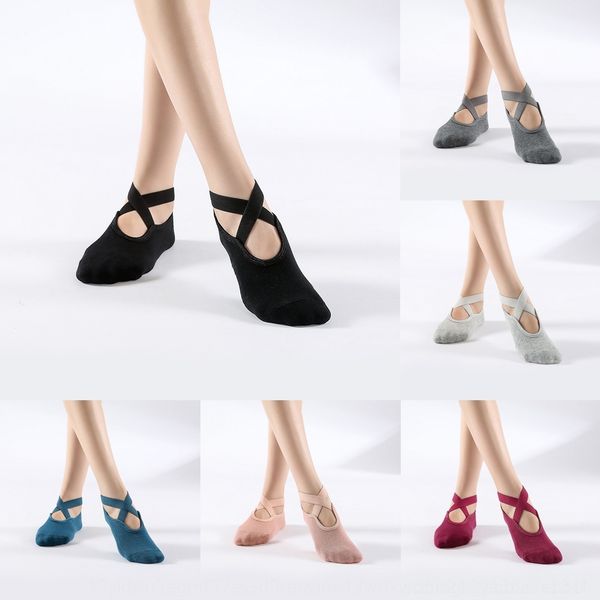 

oirpj bandage round non slip yoga dispensing rubber curly head floor breathable board special socks yoga board sports socks y0q98, Black