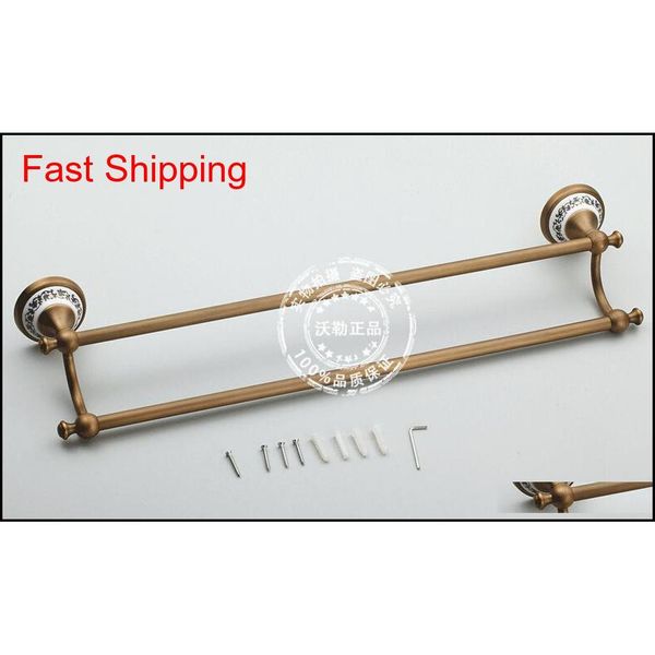 

classic antique brass bathroom towel holder dual towel bar ha qylzeb toys2010