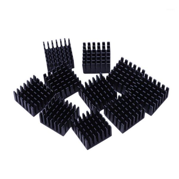 

aluminium heat diffuse cooling fin heatsink 25mm x 25mm x 15mm 10 pcs black1