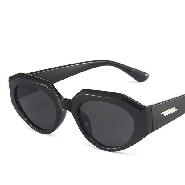 

sunglasses retro cat eye small frame women 2021 designer fashion transparent sun glasses ladies gradient shades men, White;black