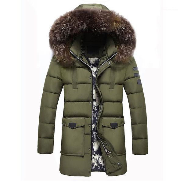 

fur hoodies mens long parka solid slim warm thick oversize coat casual new winter overcoat1, Black