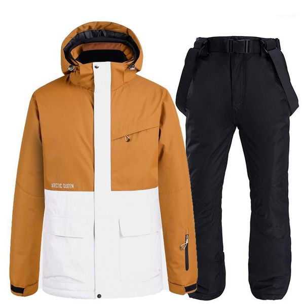

skiing jackets ski suit men breathable warm windproof waterproof jacket&snow pants set female winter snowboard jacket women snowsuit1