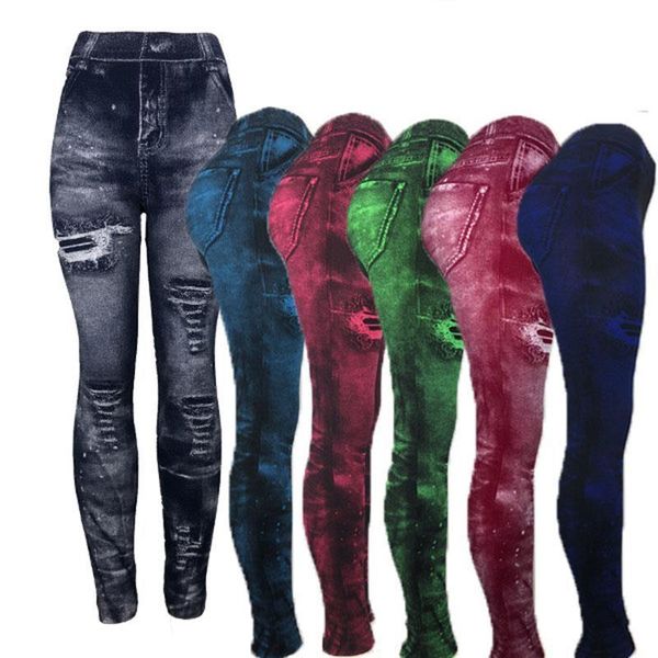 

2020 classic women leggings digital print woman render pants stretch jersey for famle sport casual wear, Black