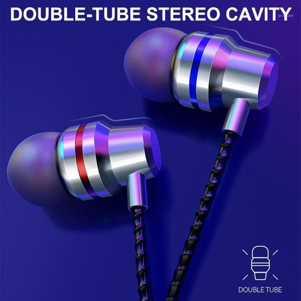 

metal heavy bass 3.5mm in-ear wired earphone stereo noise cancelling hifi music sport gaming earbuds wired control with mic1