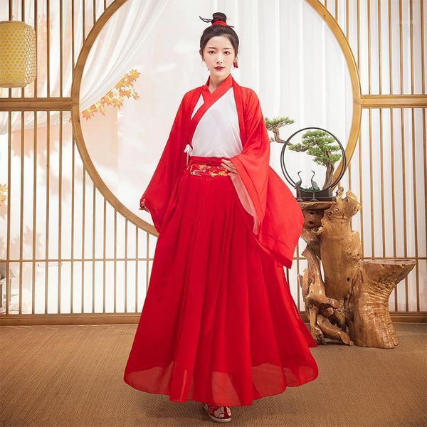 

chinese traditional folk dance costume women hanfu clothing ancient swordsman cosplay outfit tang dynasty stage wear dnv132501, Black;red