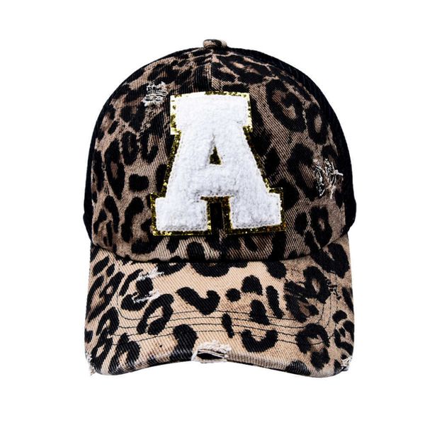 

sherpa fleece embroidery 26 a-z english letters ball hat leopard mesh patchwork baseball cap snapback outdoor sports baseball hats trendy vi, Yellow