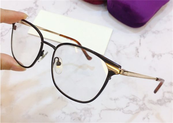 

new fashion designer optical prescription glasses 0578 square metal simple frame popular generous style clear lenses transparent eyewear, Black