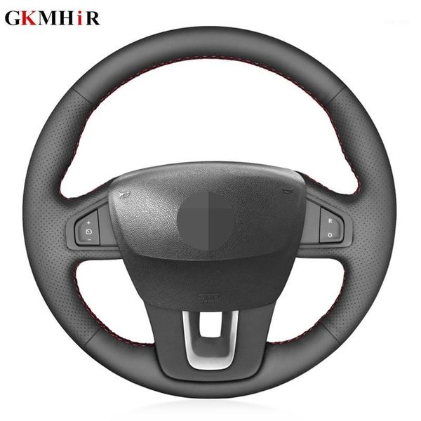 

black artificial leather car steering wheel cover for samsung sm5 2009-2020 laguna 2008-2020 latitude 2010-20201