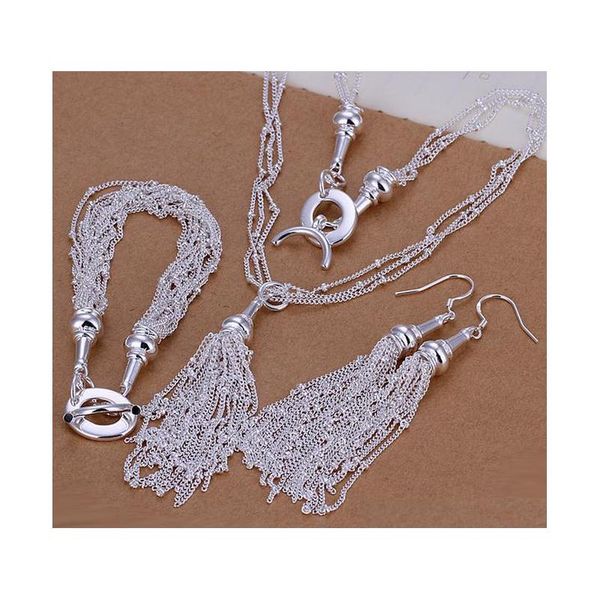 

wholesale - christmas gift 925 sterling silver fashion necklace+earrings set qs141 pdbie